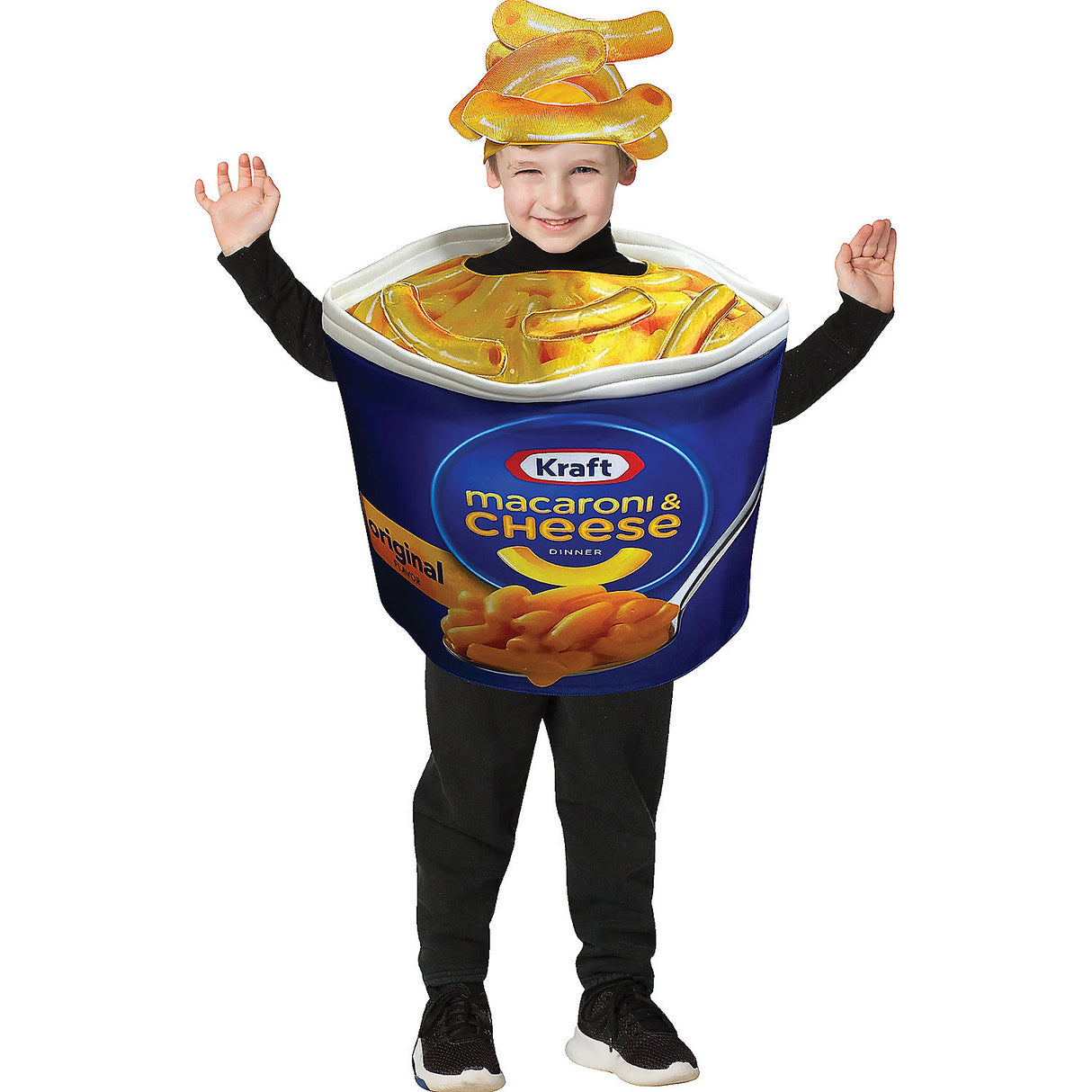 Kraft Mac and Cheese Cup Child Costume for Halloween School Events and Creative Dress Up Fun