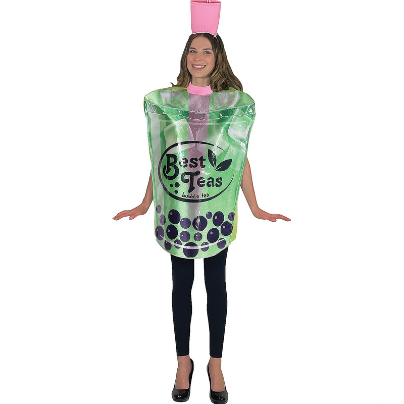 Adult bubble tea boba foam tunic costume for Halloween