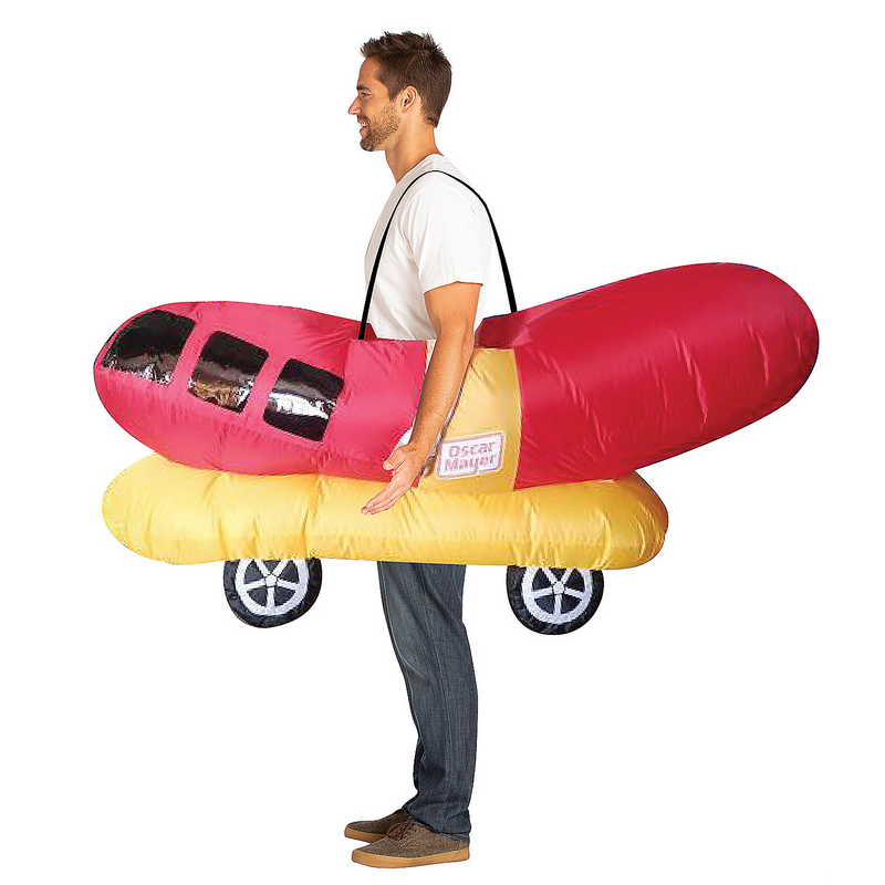 Adult inflatable Wiener Mobile costume for Halloween