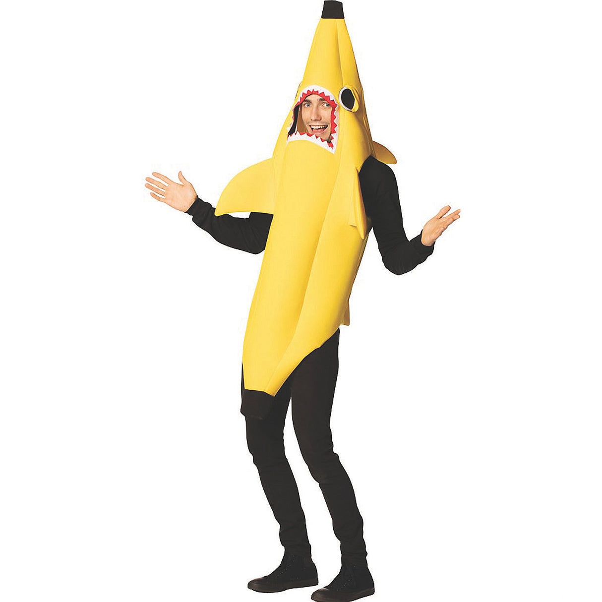 Banana Shark Adult Costume for Halloween Parties and Tropical Themed Events