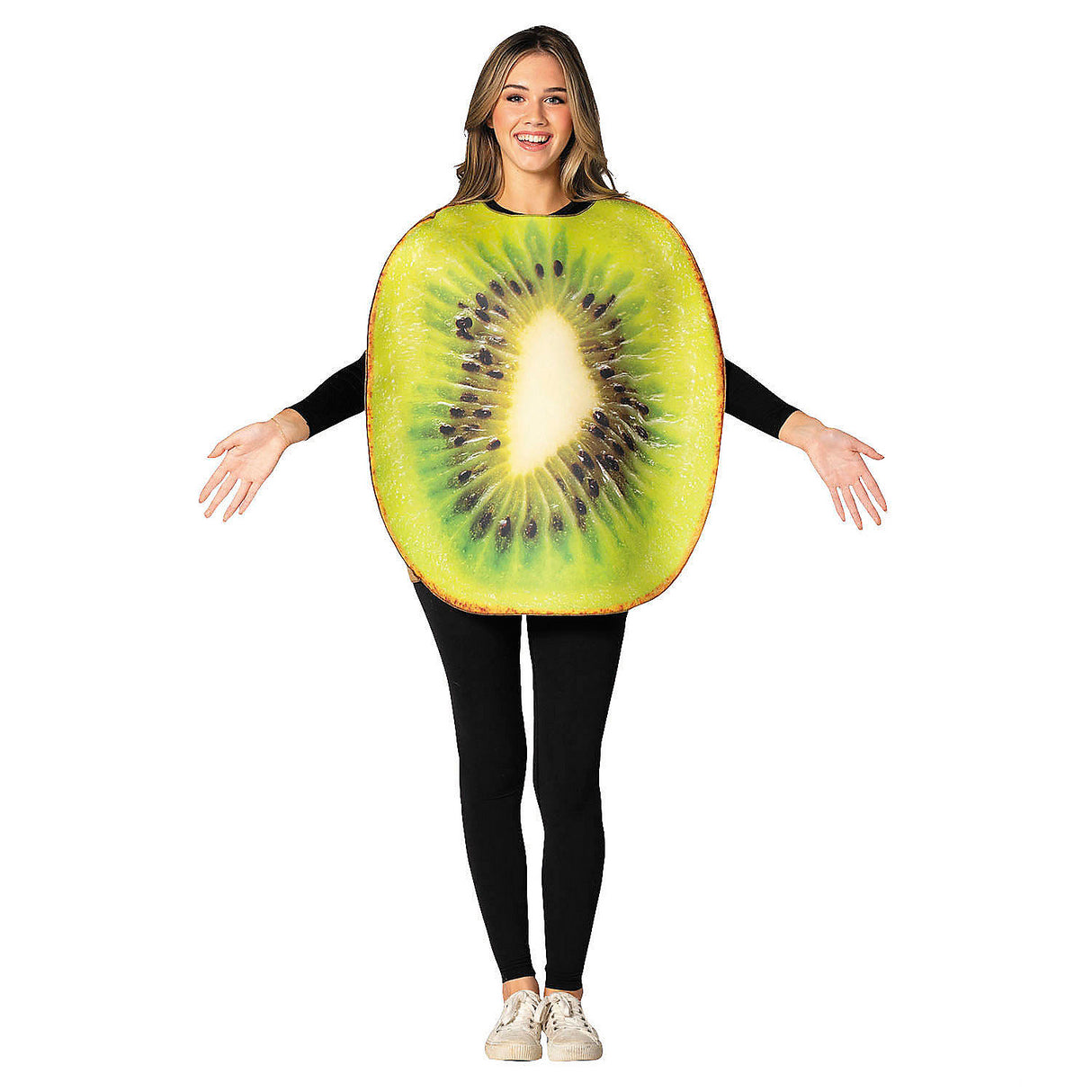 Stylish Adults Green Kiwi Fruit Tunic Costume for Halloween Parties Themed Events and Fun Dress Ups