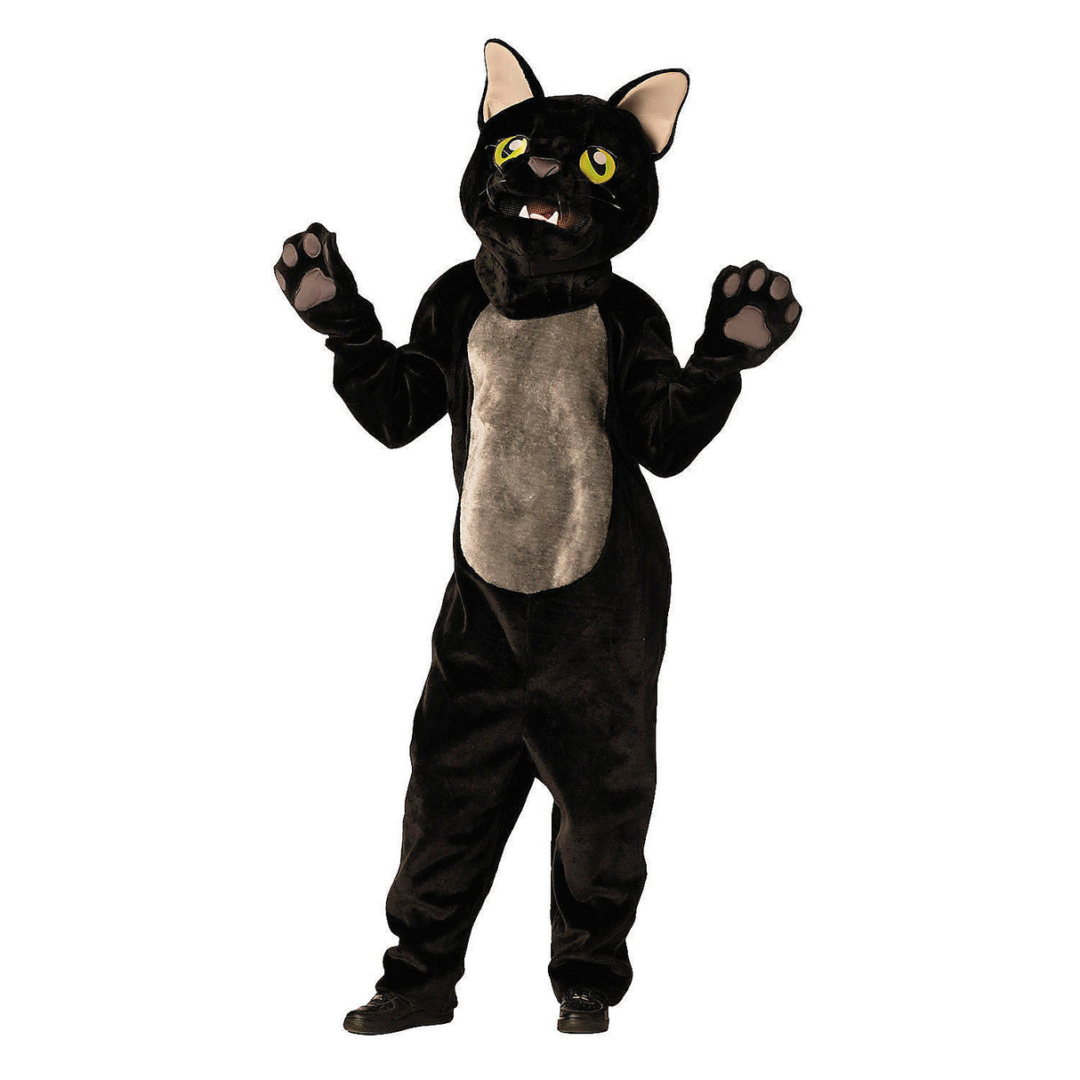 Furry Adults Black Cat Jumpsuit for Halloween Parties Costume Events and Fun Playtime