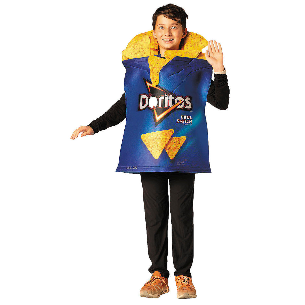 Kids Doritos Cool Ranch Bag Costume for Halloween Parties and Fun Food-Themed Events