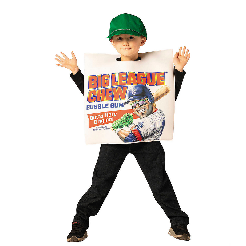Kids Big League Chew bubble gum pouch costume tunic