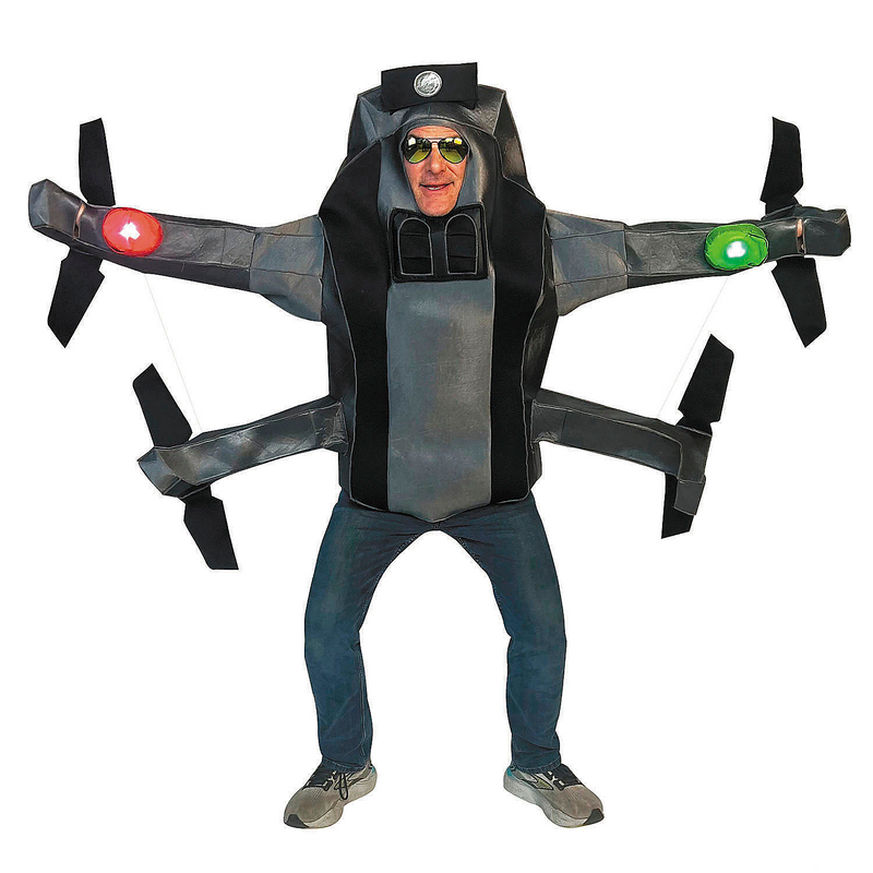 Fun Light-Up Drone Tunic Costume for Adults Halloween Parties and Funny Themed Events