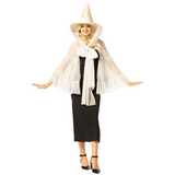 Adults White Witch Hat & Cape Costume