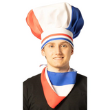 Adults French Chef Hat, Scarf & Apron Costume