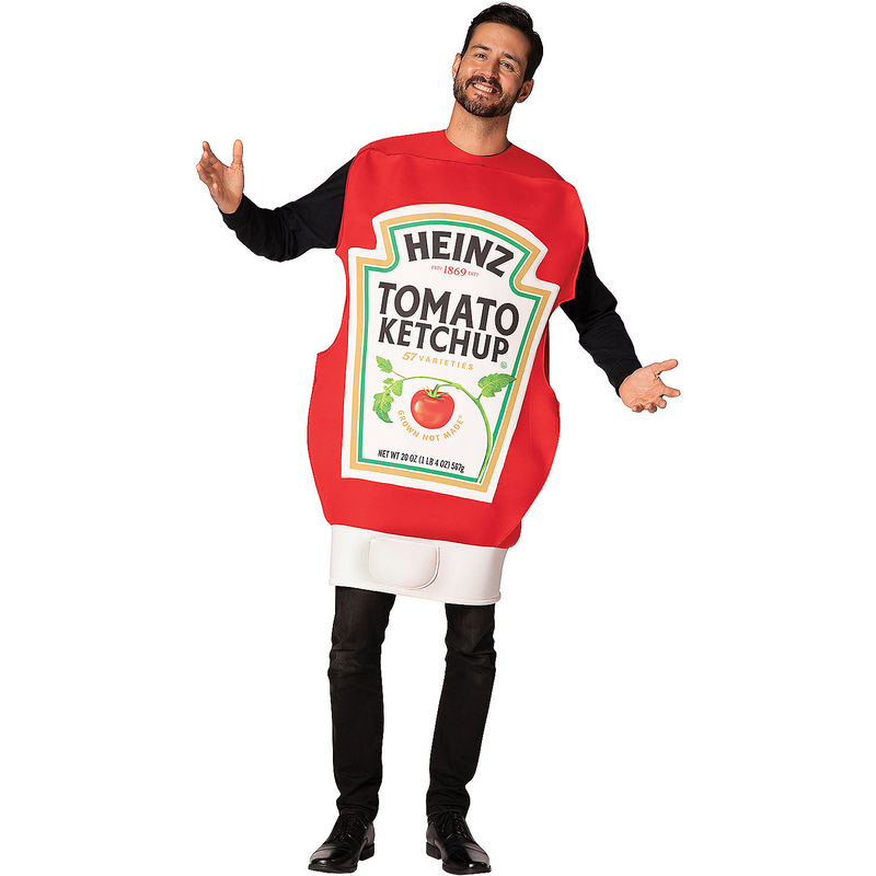 Adult Heinz Ketchup squeeze bottle foam costume