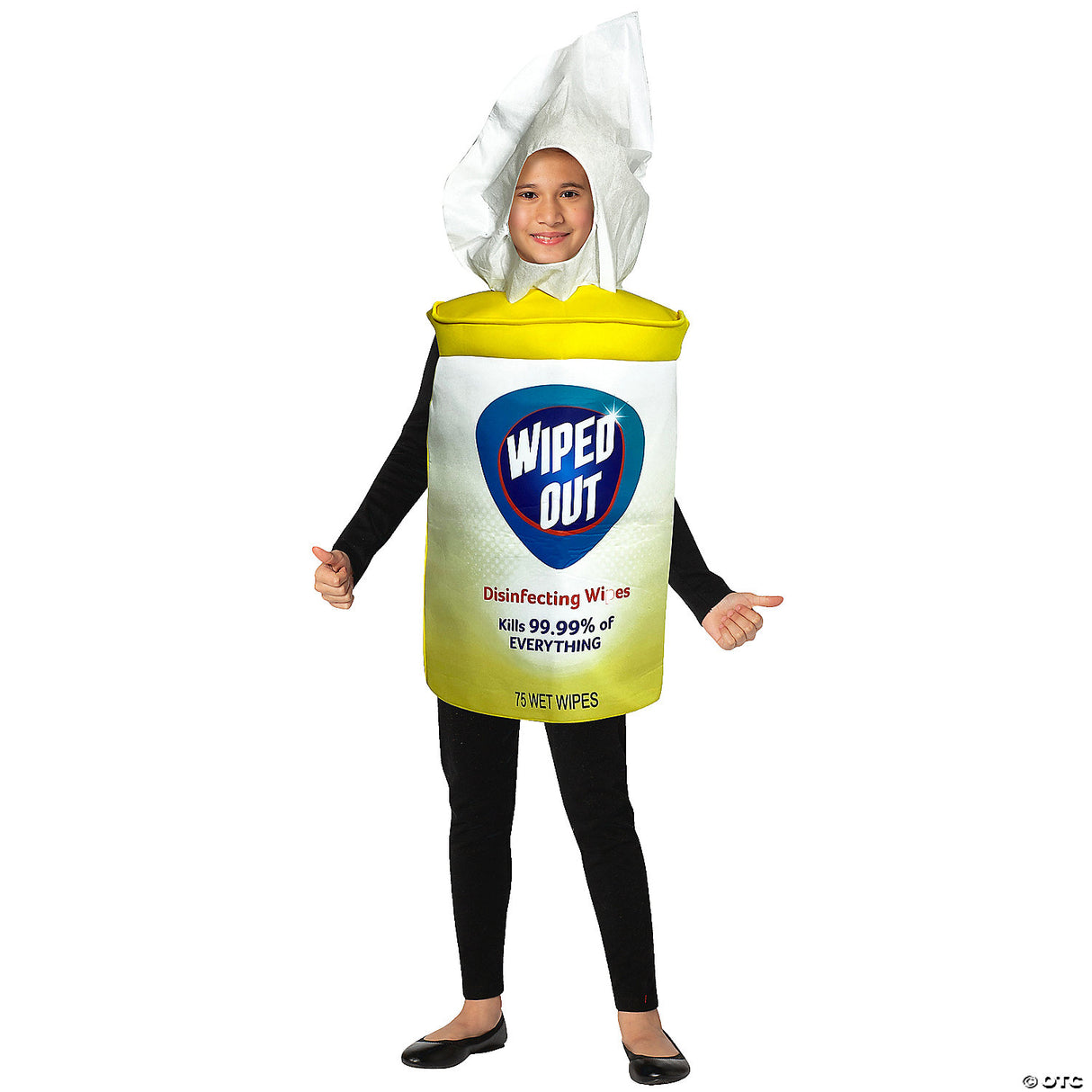 Wiped Out Hand Sanitizer Wipes Costume for Kids Halloween Events School Parties and Fun Dress Up