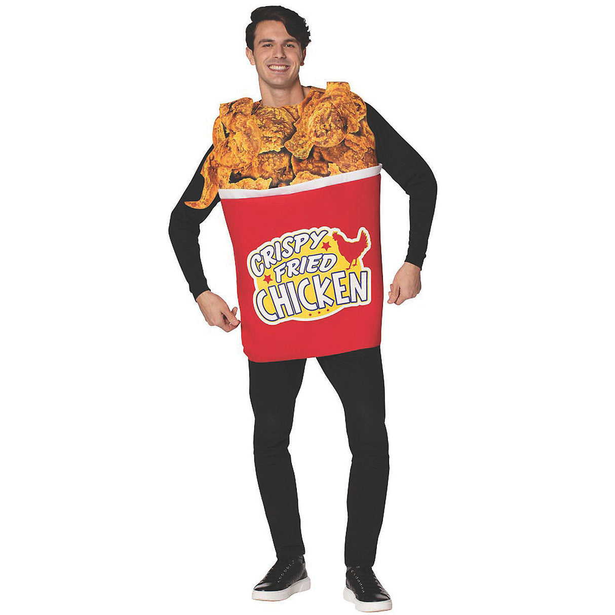 Humorous Bucket Of Fried Chicken Costume for Halloween Parties and Creative Group Celebrations