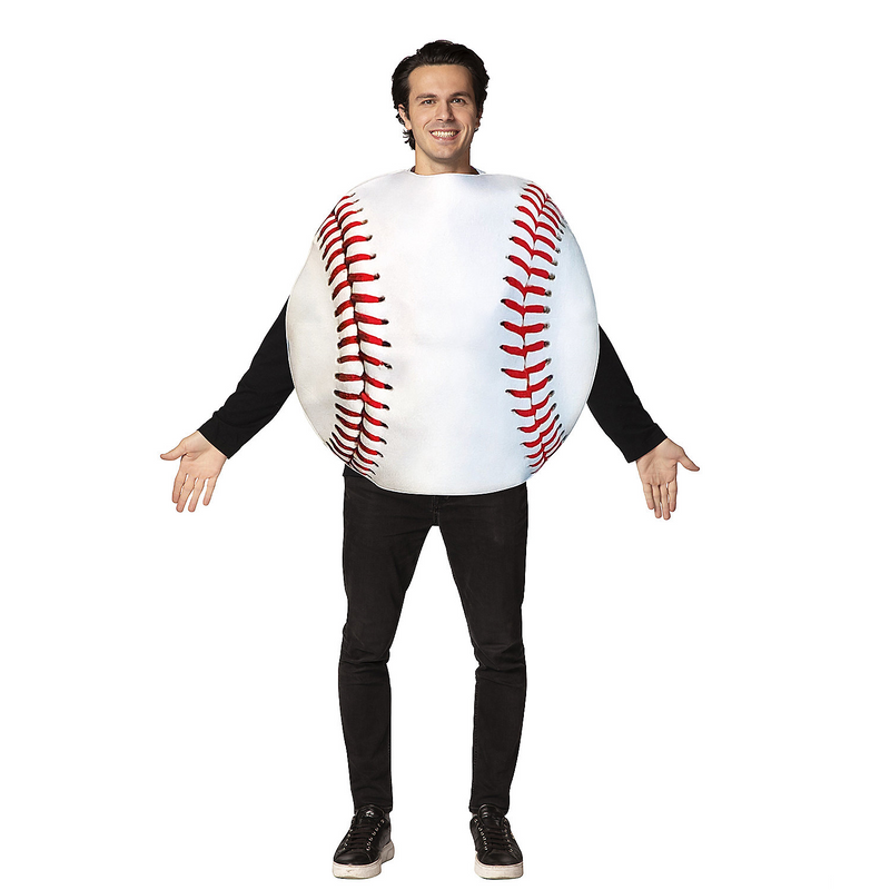 Get Real Baseball Costume for Sports Fans Halloween Parties and Costume Events