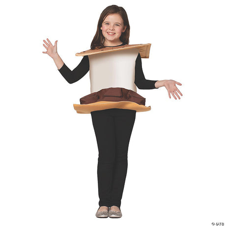 Delightful S'Mores Child Costume for Halloween Parties and Fun Themed Events