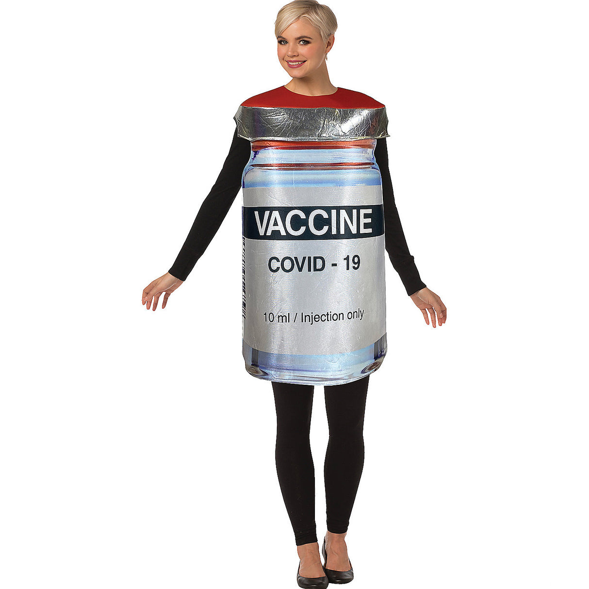 Vaccine Bottle Costume for Halloween Parties Comedy Events and Group Costume Themes