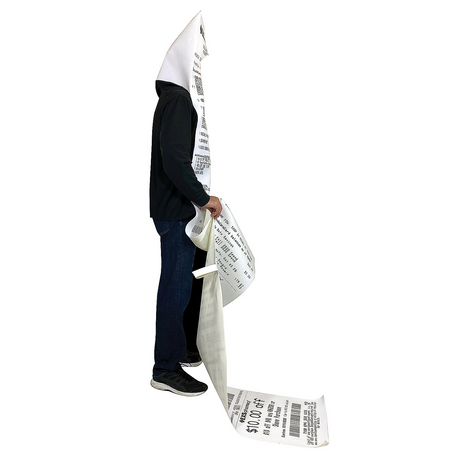 Exs-Ively Long Pharmacy Receipt Adult Cotume Costume