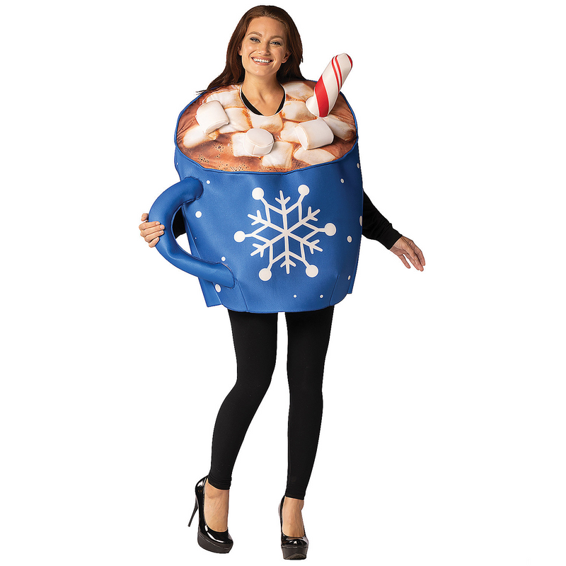 Adult hot chocolate cup foam tunic costume for Halloween
