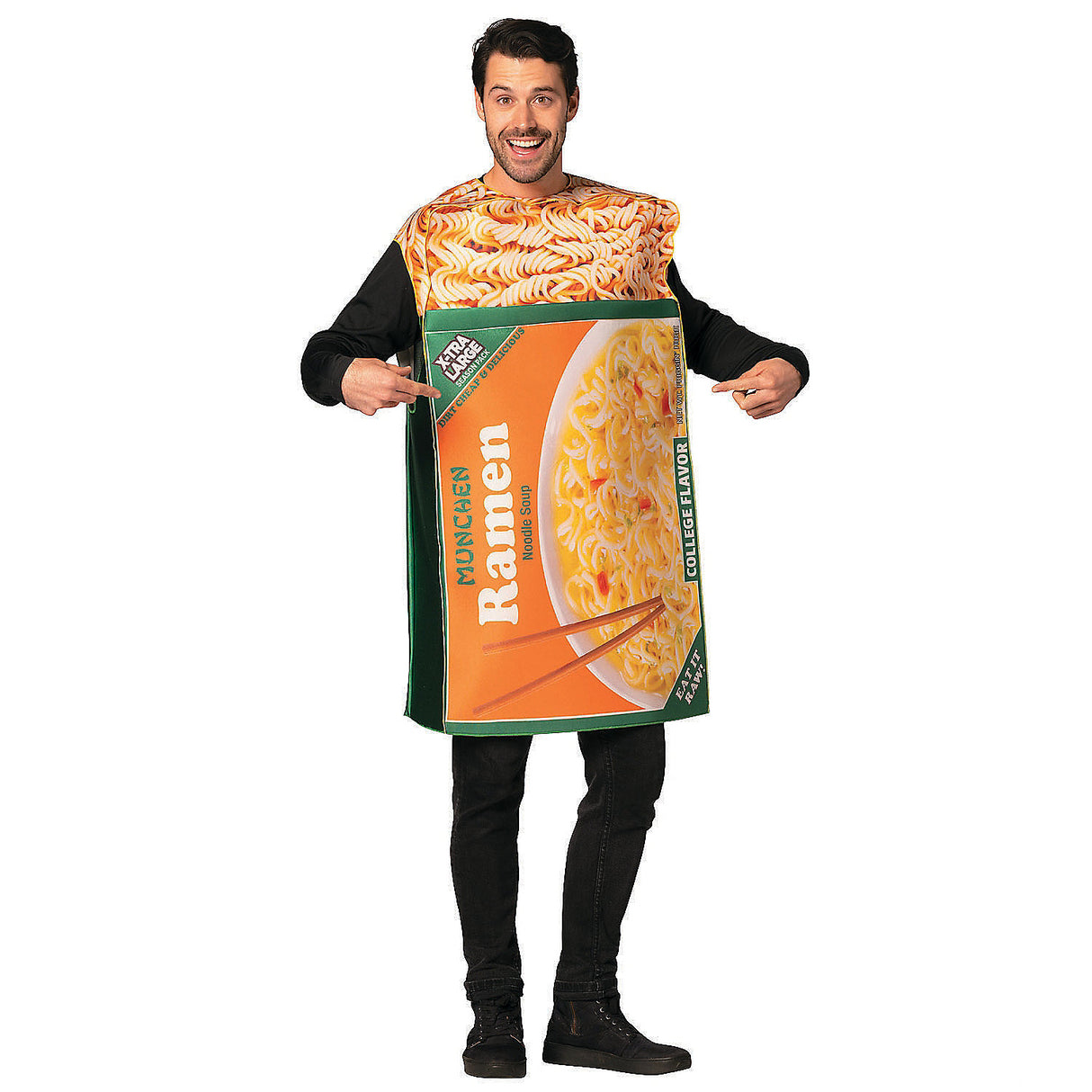 Humorous Adult Ramen Noodles Costume for Fun Halloween Parties and Themed Events