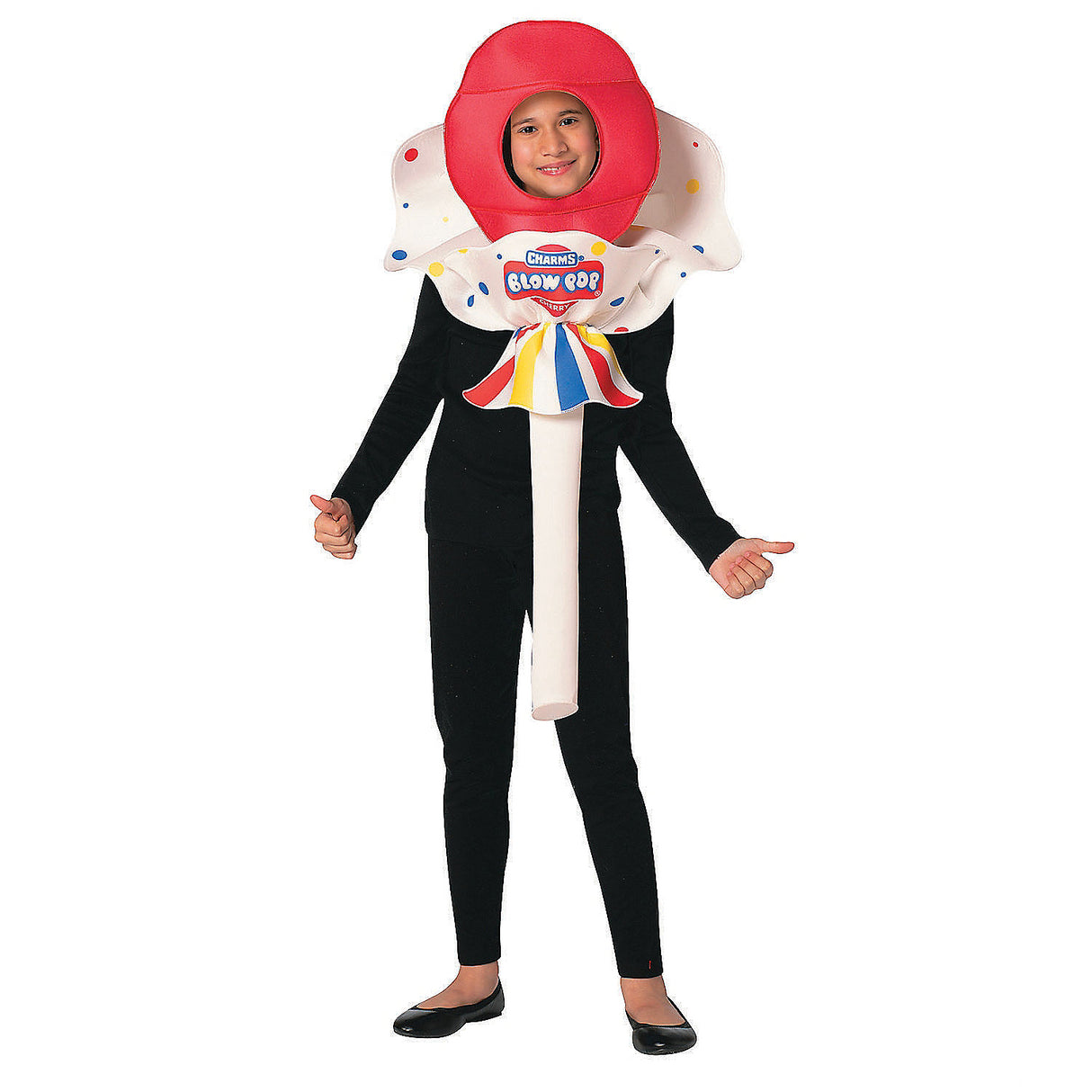 Kid's Charms Blow Pop Cherry Costume for Fun Dress Up Events Halloween Parties and Themed Celebrations