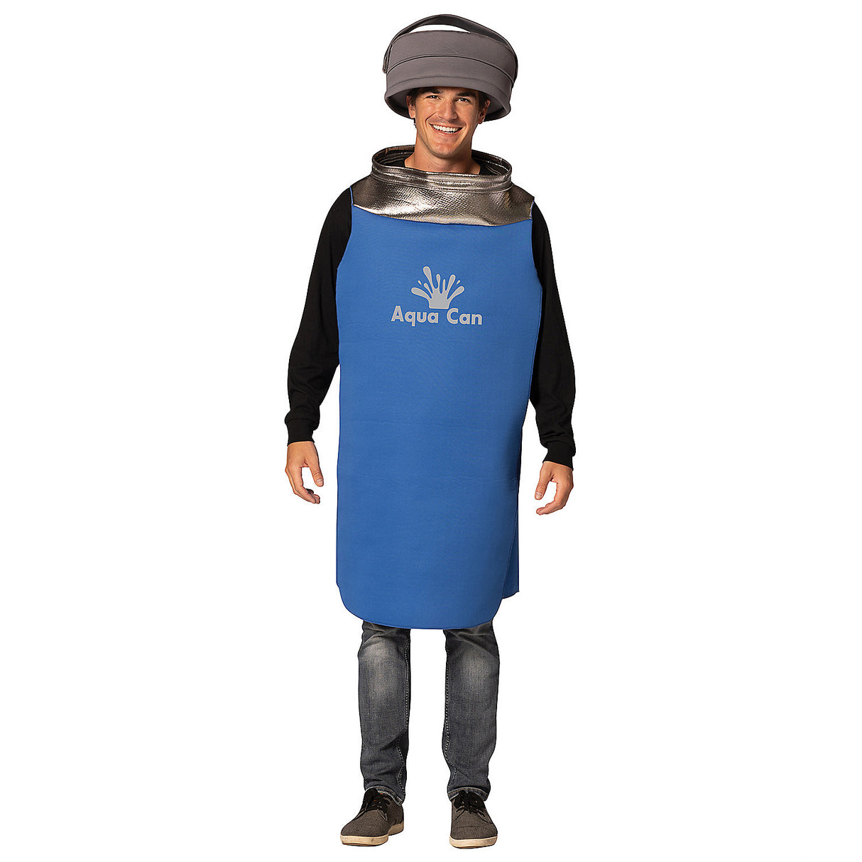 Fun Adults Aqua Can Water Bottle Costume for Halloween Parties and Themed Events
