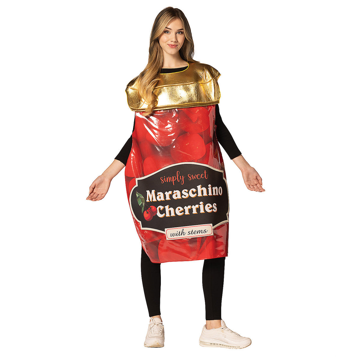 Delicious Adults Maraschino Cherries Jar Costume for Halloween Parties and Fun Food Themes