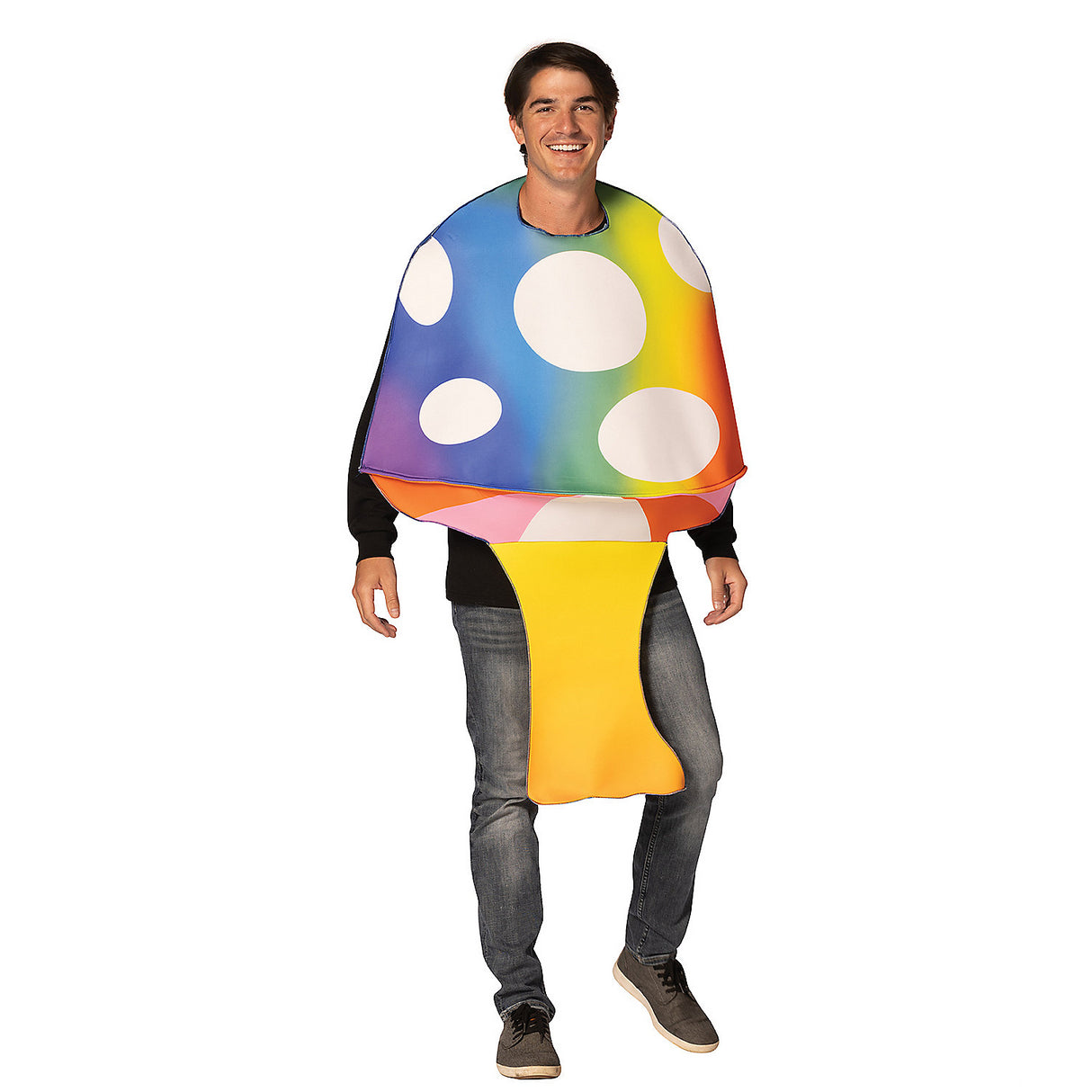 Vibrant Adults Psychedelic Mushroom Costume for Fun Halloween Parties and Themed Celebrations