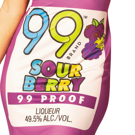 Adults 99 Brand Sour Berry Bottle Dress Costume