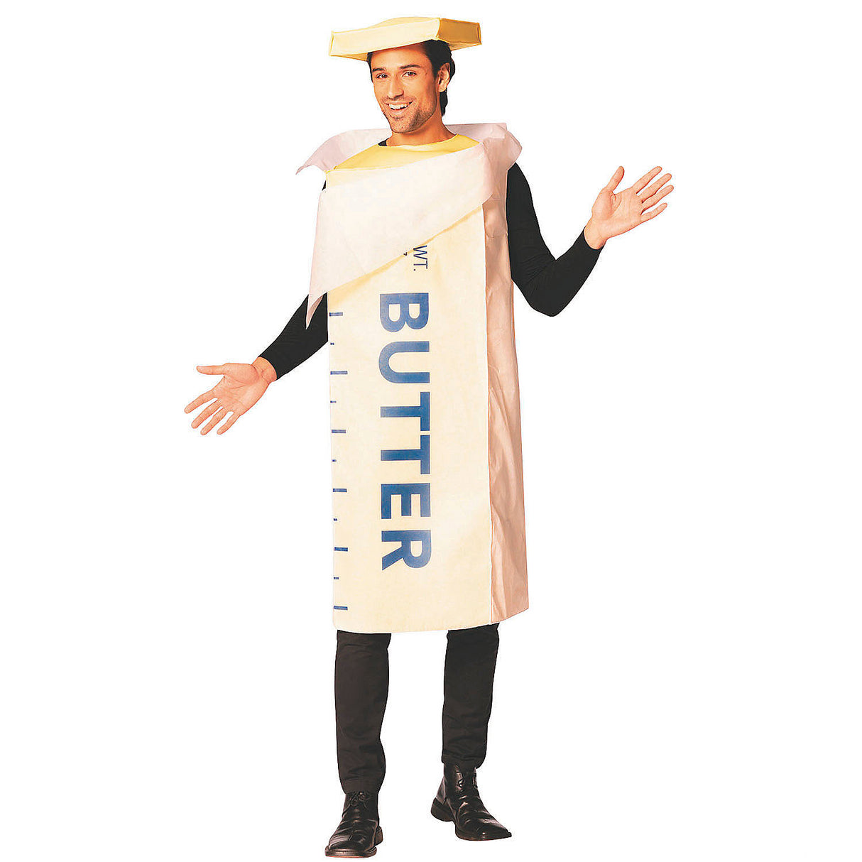 Fun Adults Stick of Butter Tunic Costume for Food-Themed Parties and Halloween Events