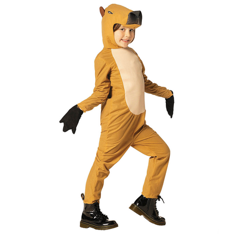 Kids Capybara Hooded Jumpsuit Costume