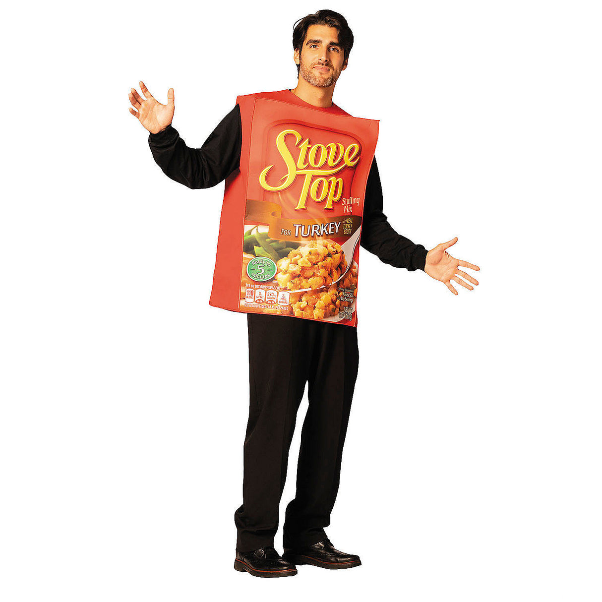 Adults Stove Top Turkey Stuffing Mix Tunic Costume for Halloween Party and Themed Events