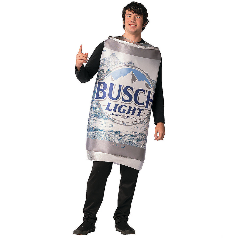 Disfraz creativo de lata Busch Light para adultos, para celebraciones divertidas de Halloween en grupo o en pareja