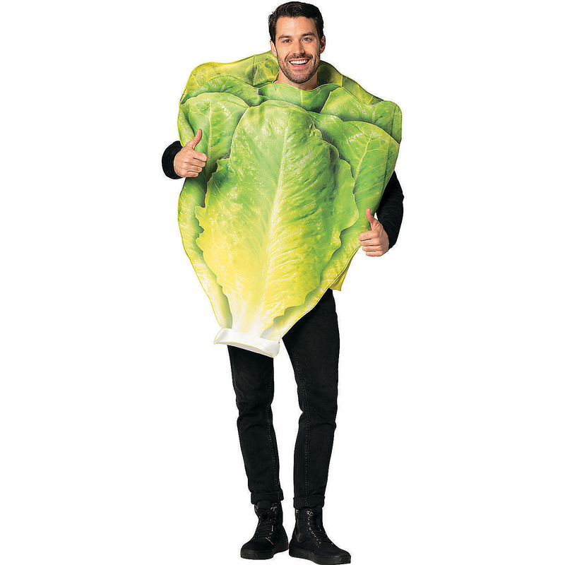 Adult romaine lettuce leaf foam tunic costume for Halloween parties