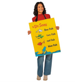 Adults Dr. Seuss One fish, two fish, red fish, blue fish Quick Change Book Cover Costume