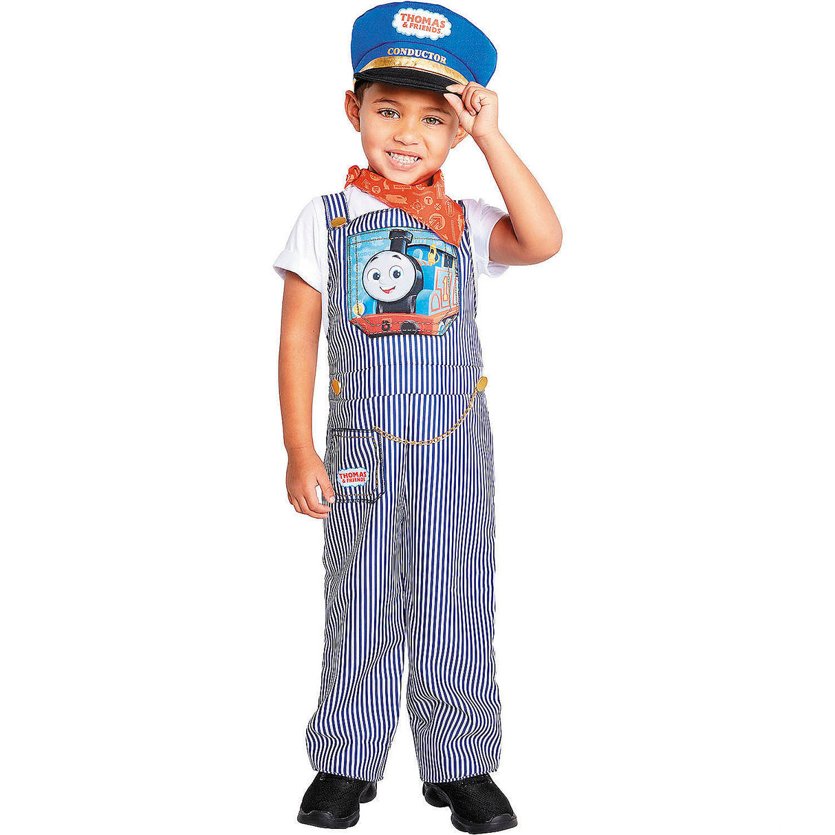 Toddler Thomas and Friends Conductor Overalls Costume for Dress Up Parties and Role Play Adventures