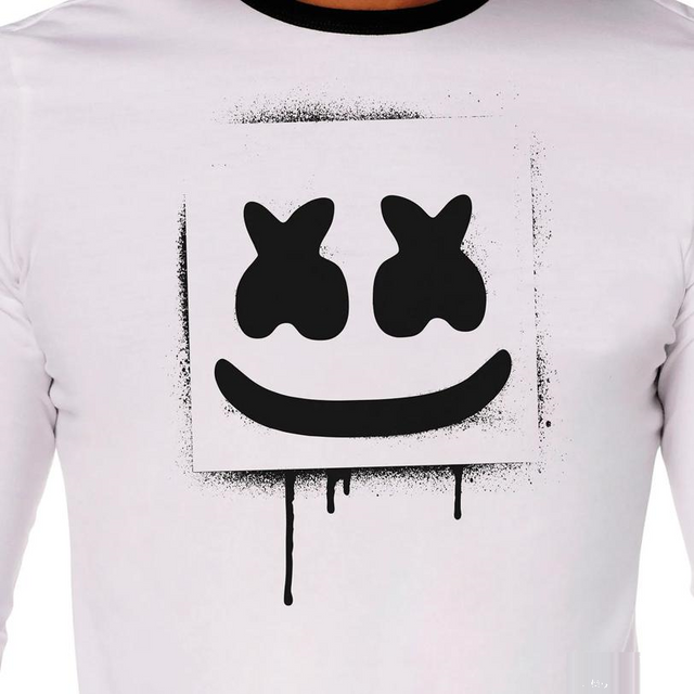 Adults Marshmello Long-Sleeved T-Shirt Costume