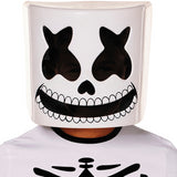 Adults Marshmello Skeleton Long-Sleeved T-Shirt Costume for Halloween Parties and Themed Events