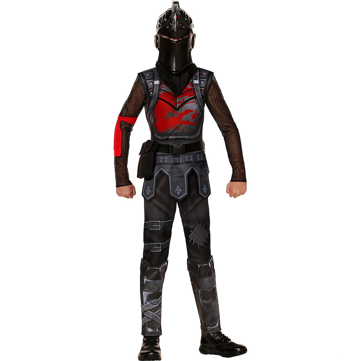 Officially Licensed Kids Fortnite Black Knight Jumpsuit for Halloween Parties and Superhero Dress Up