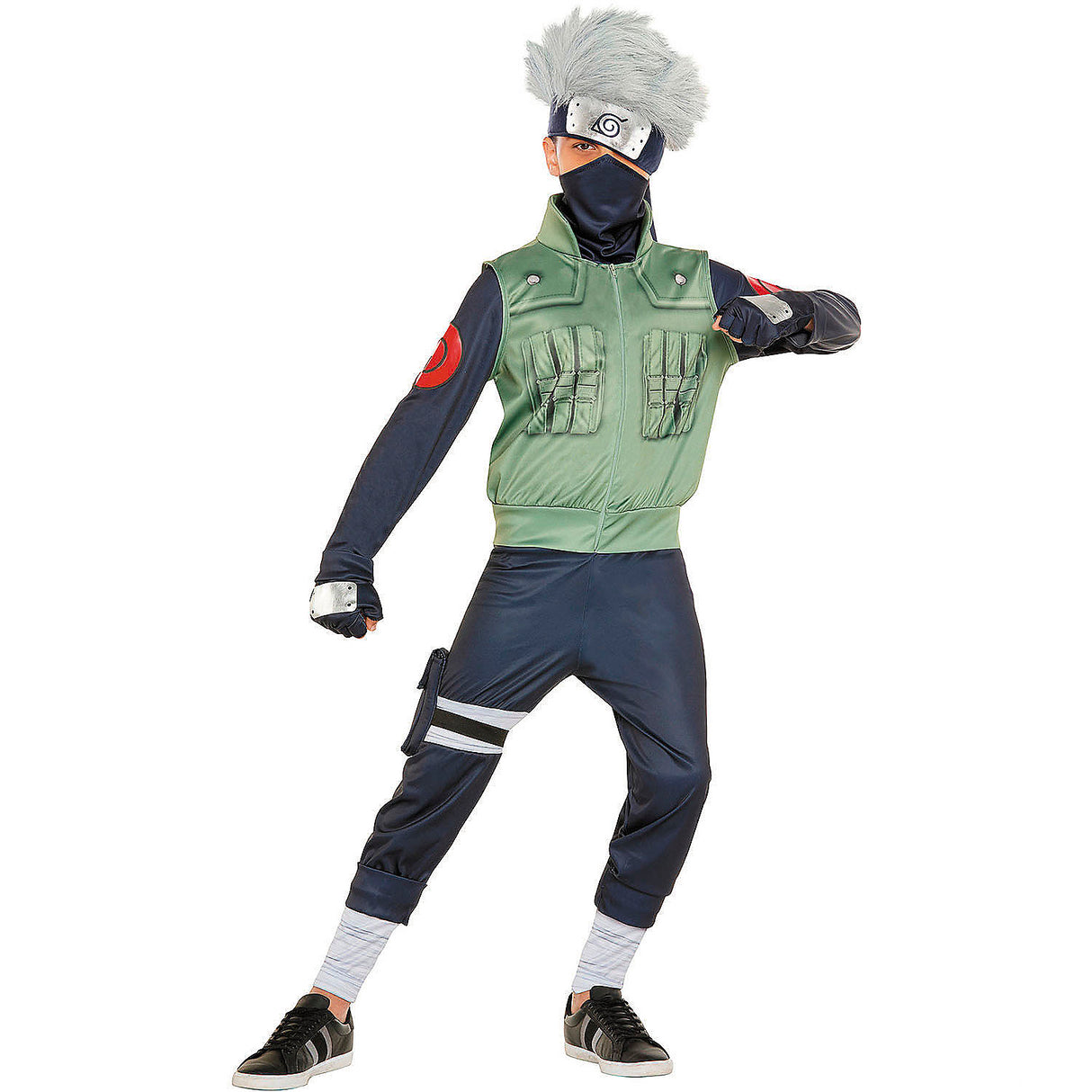 Kids Naruto Kakashi Hatake Jumpsuit Costume for Halloween Parties Comic Con and Superhero Fun