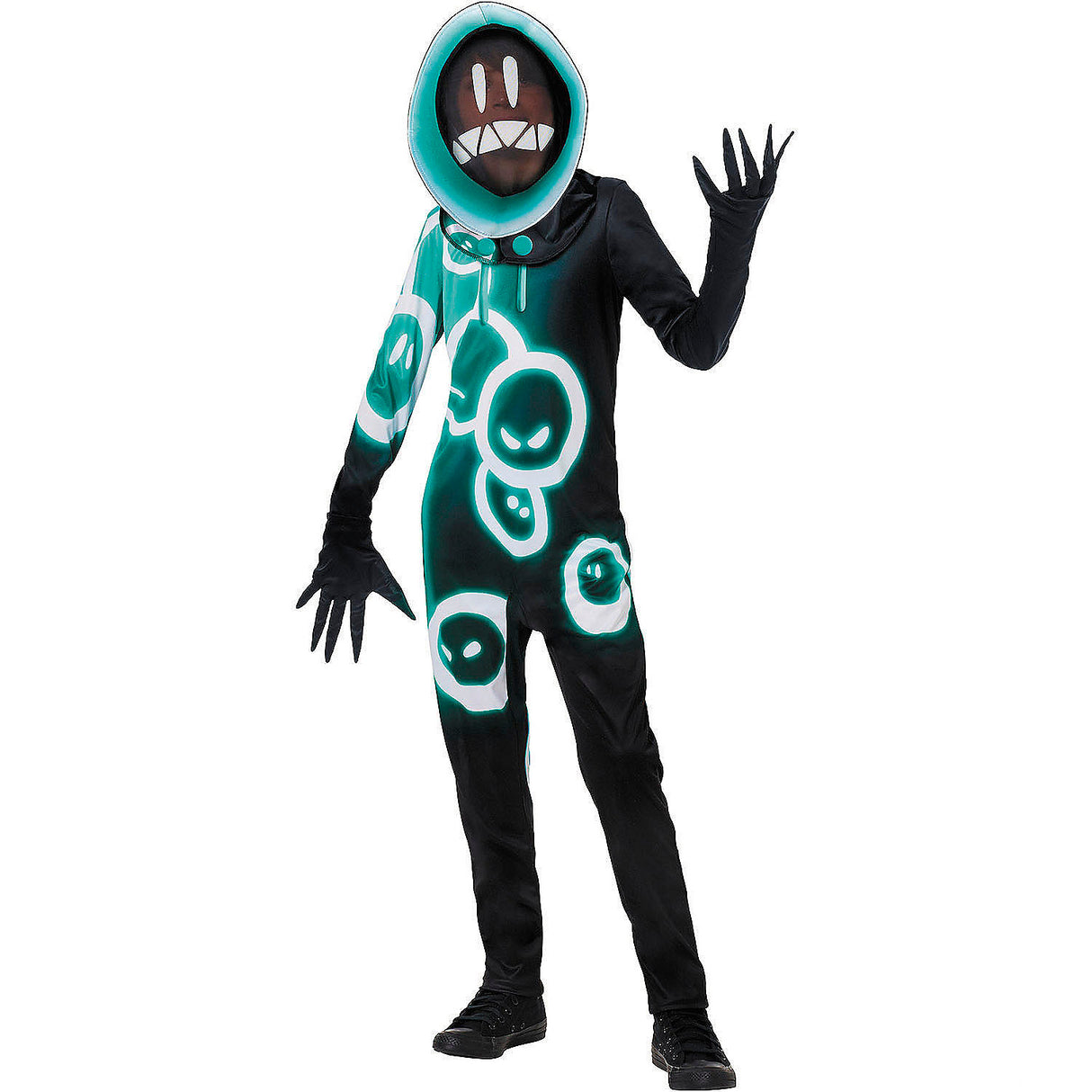 Exciting Kids Fortnite Grimey Jumpsuit Costume for Halloween Parties and Trick-or-Treating Adventures