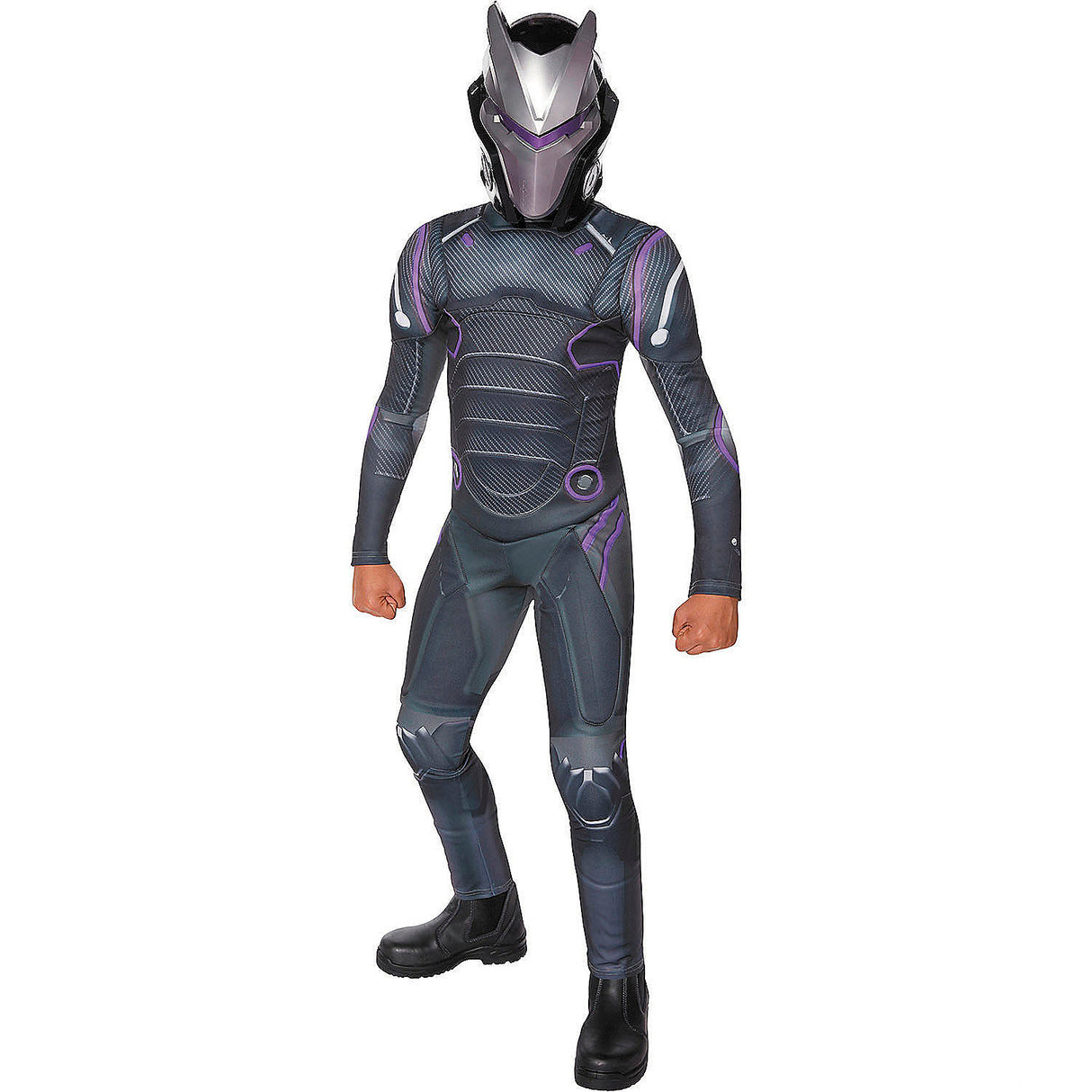 Kids Fortnite Purple Omega Light-Up Jumpsuit for Halloween Costumes Trick or Treating and Game-Themed Parties