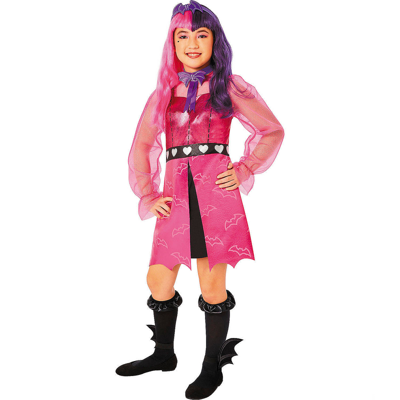 Kids Monster High Pink & Purple Draculaura Costume