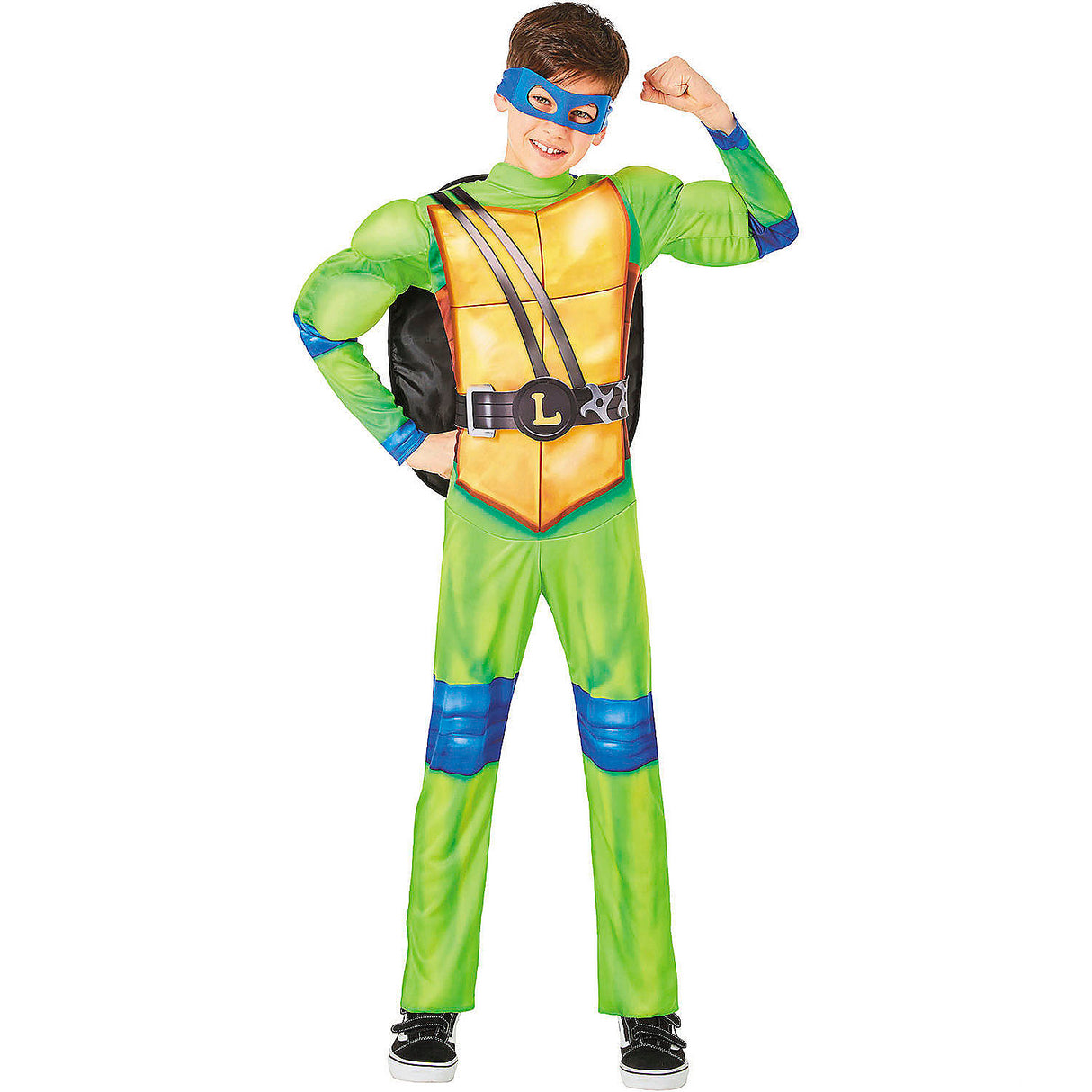 Kids Teenage Mutant Ninja Turtles Leonardo Jumpsuit Costume for Halloween Dress-Up and Superhero Themed Parties