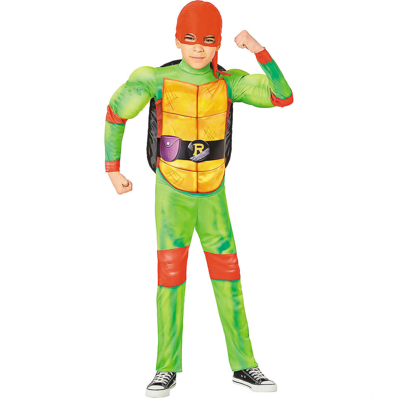 Exciting Kids Teenage Mutant Ninja Turtles Raphael Jumpsuit for Halloween Parties and Dress-Up Fun