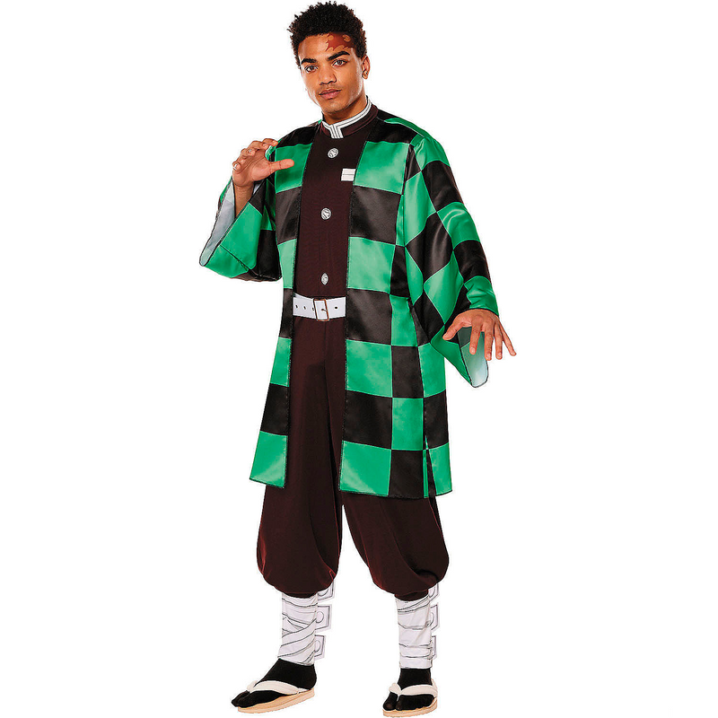 Adult Demon Slayer Tanjiro Kamado jumpsuit costume