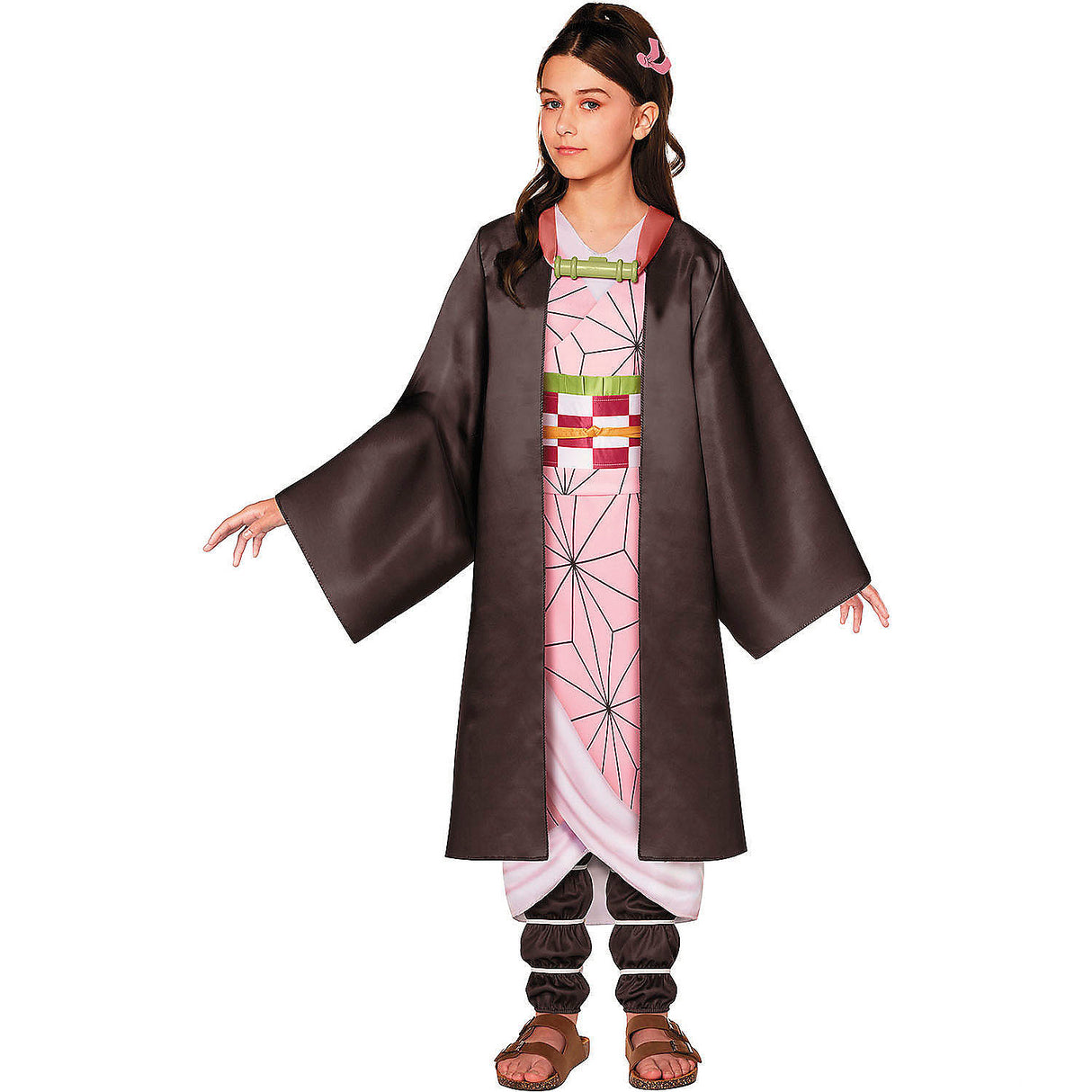 Kids Nezuko Kamado Dress Costume for Halloween Anime Events and Cosplay Parties