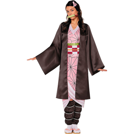 RADYAN Adult Nezuko Kimono Dress Costume for Halloween Cosplay Events product image showing the product clearly