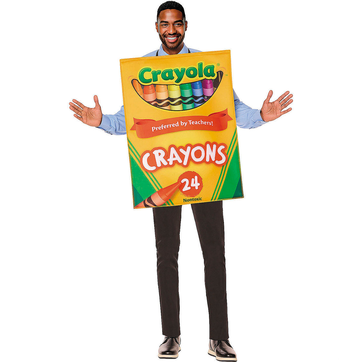 Funny Crayola Crayon Box Foam Costume for Adult Halloween Parties and Themed Events