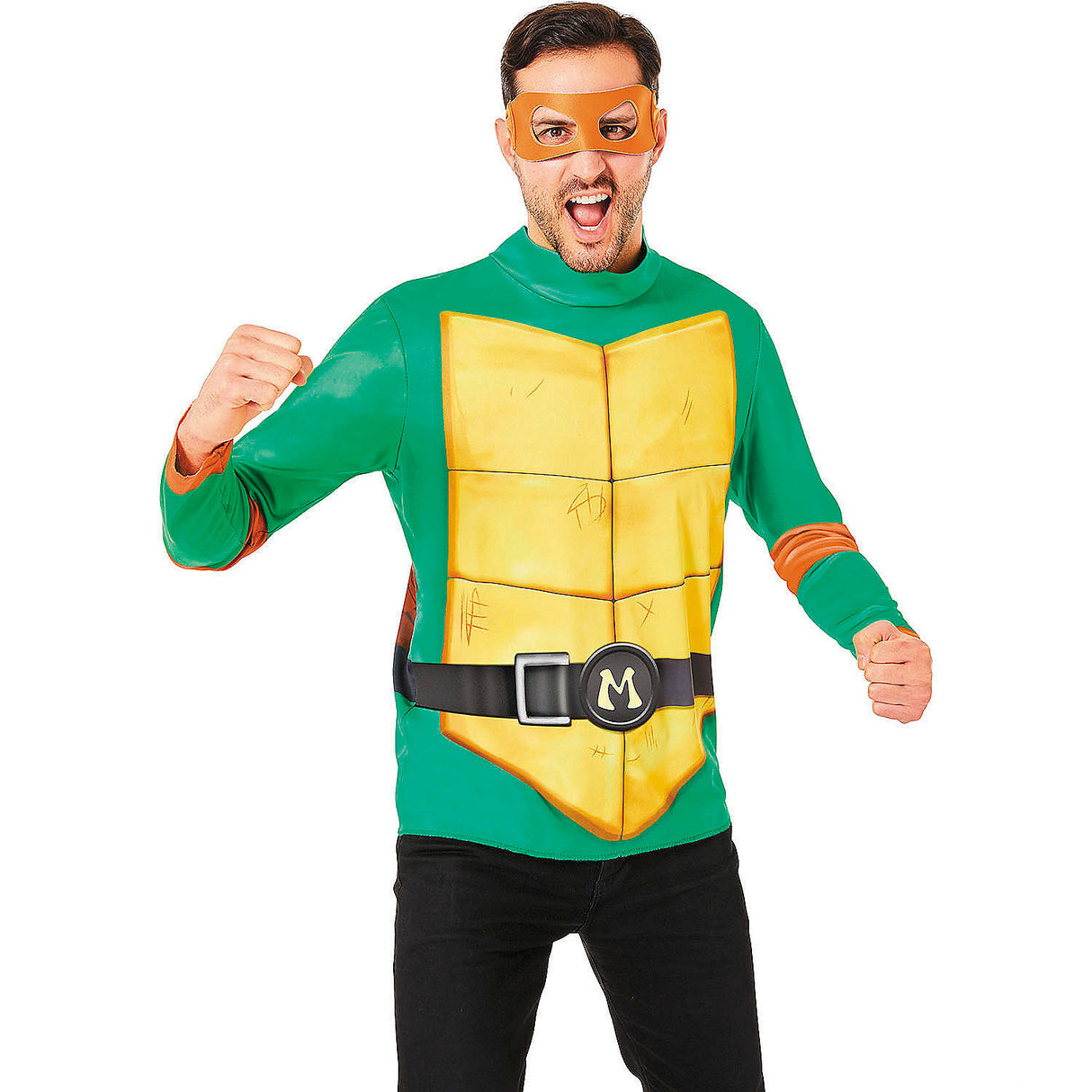 Easy Wear Michelangelo Costume Kit for Halloween Parties and Superhero Events