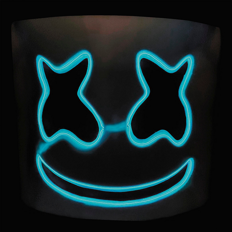Light-Up Adults Marshmello Half Mask for Halloween Parties and Themed Events