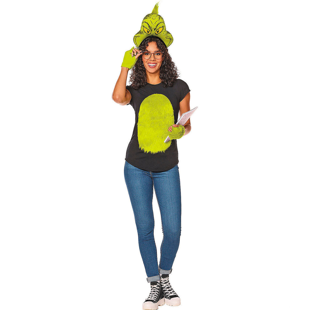 Quik Change Grinch Belly Costume Accessory Kit for Christmas Holiday Parties and Festive Celebrations