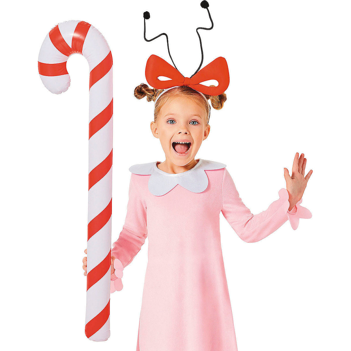 Complete Kids Cindy Lou Who Costume Kit for Halloween Themed Parties and Dress-Up Adventures