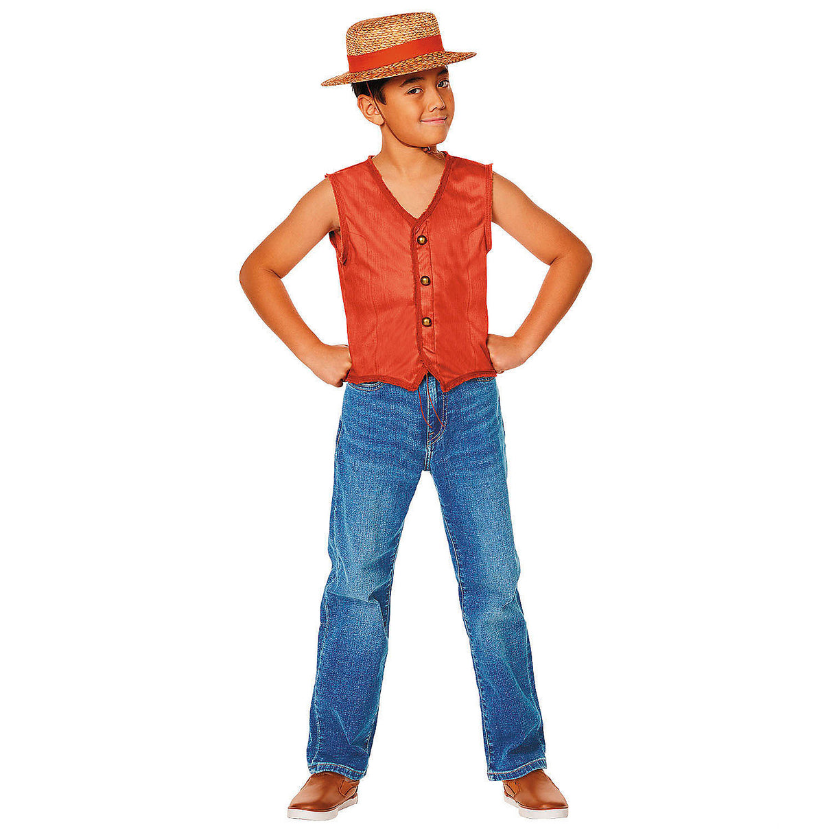 Kids One Piece Monkey D. Luffy Costume Kit for Halloween Parties Themed Events and Dress Ups